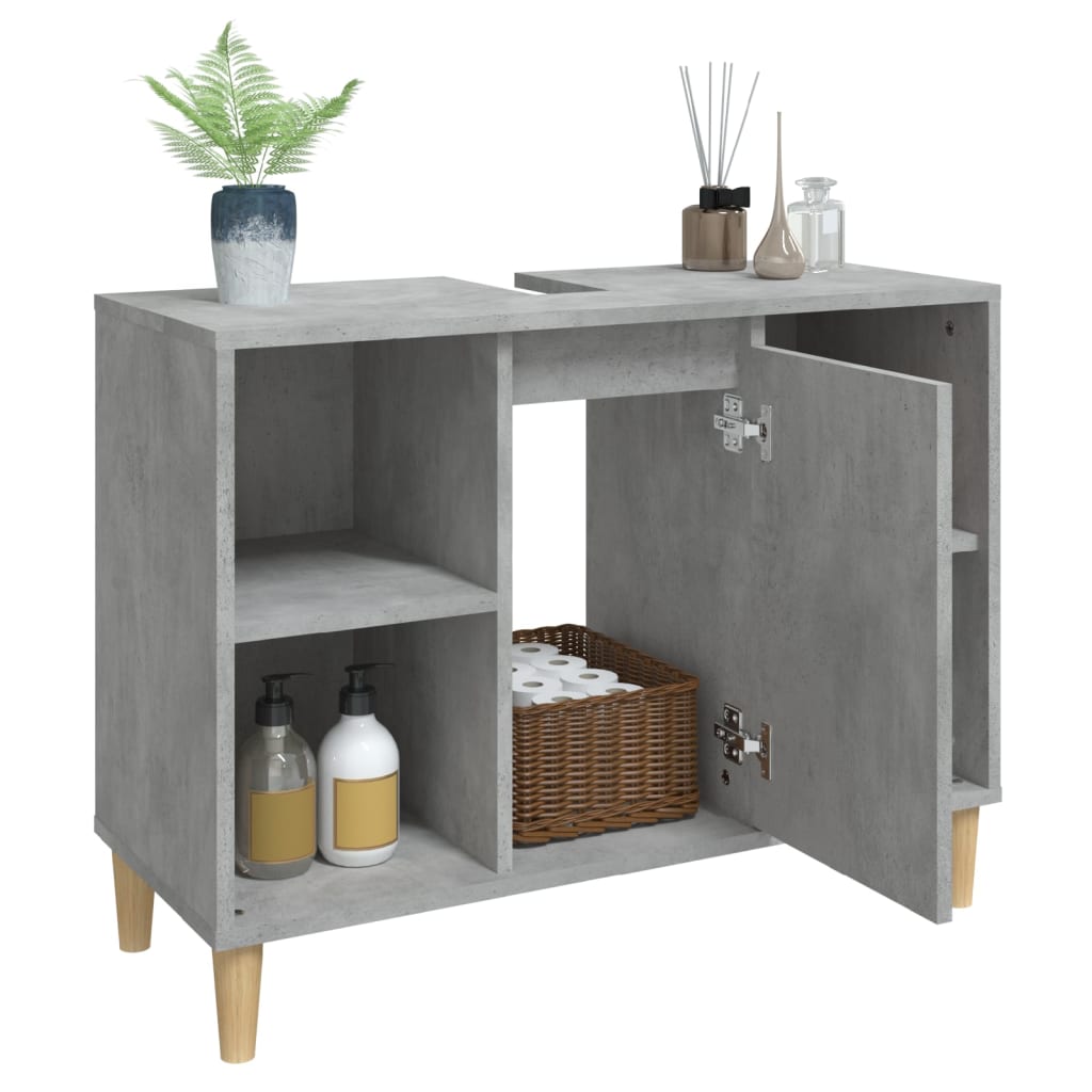 Meuble vasque 80x33x60 cm en bois travaillé