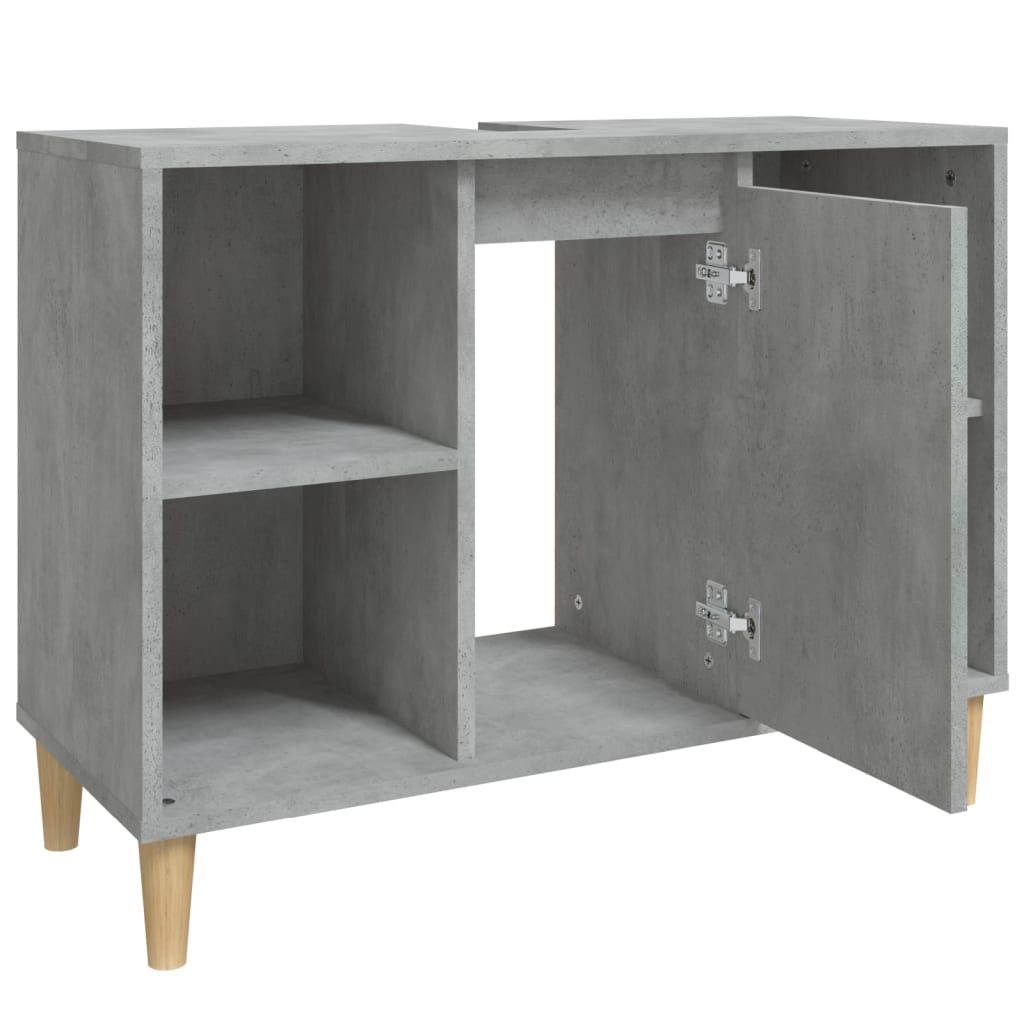 Meuble vasque 80x33x60 cm en bois travaillé