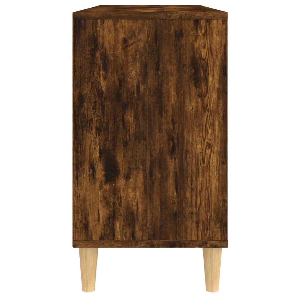 Meuble vasque 80x33x60 cm en bois travaillé