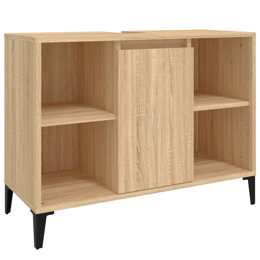 Meuble vasque 80x33x60 cm en bois travaillé