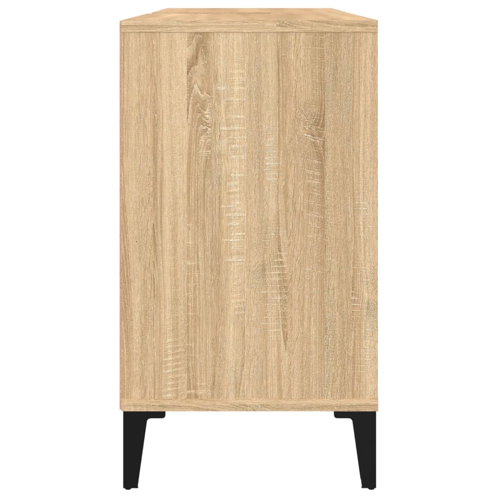 Meuble vasque 80x33x60 cm en bois travaillé