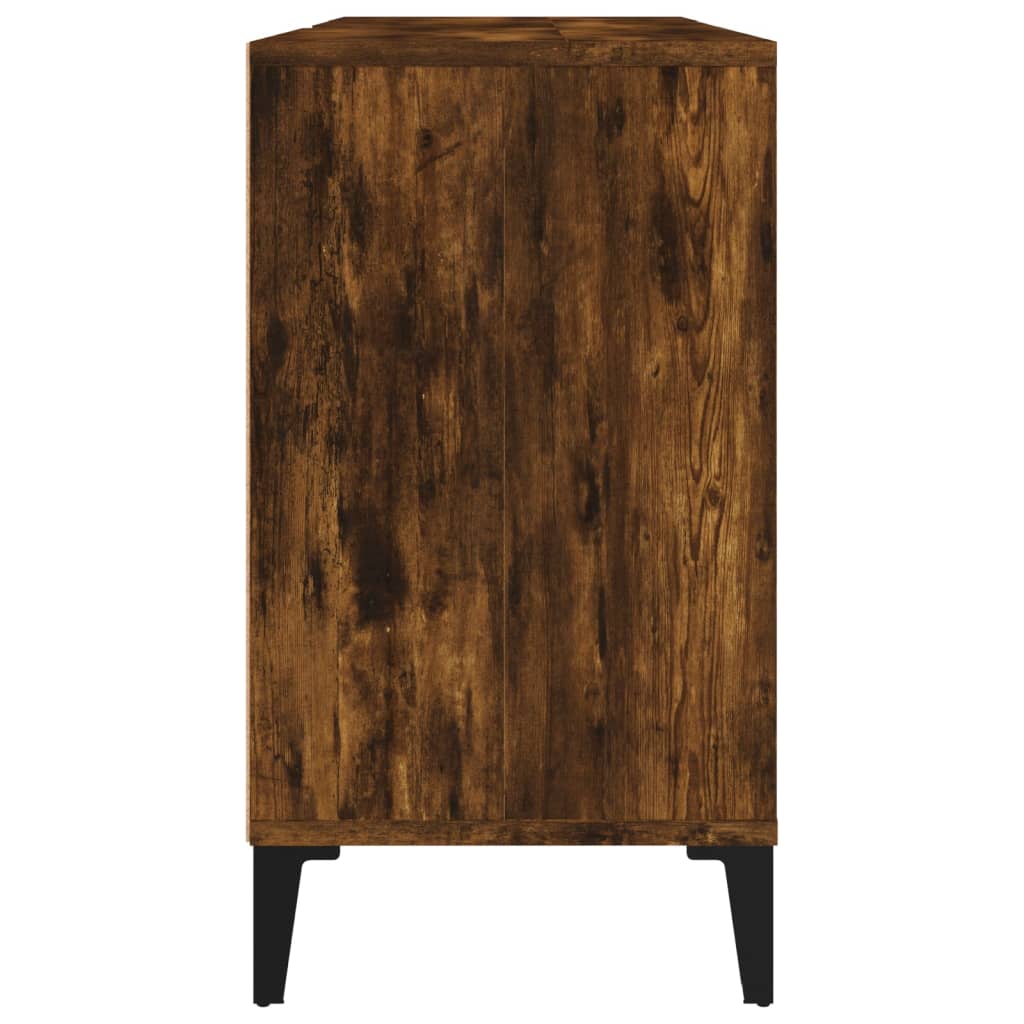 Meuble vasque 80x33x60 cm en bois travaillé