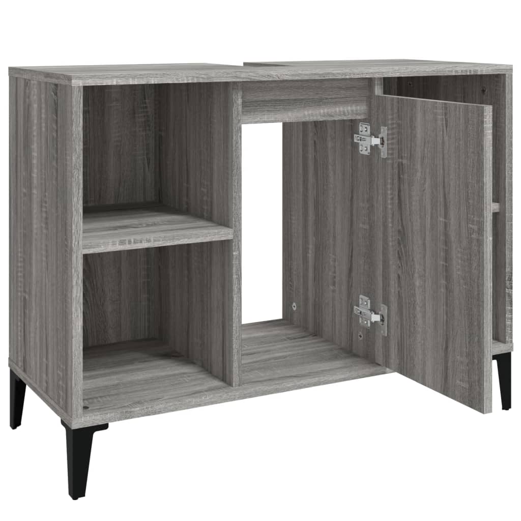 Meuble vasque 80x33x60 cm en bois travaillé