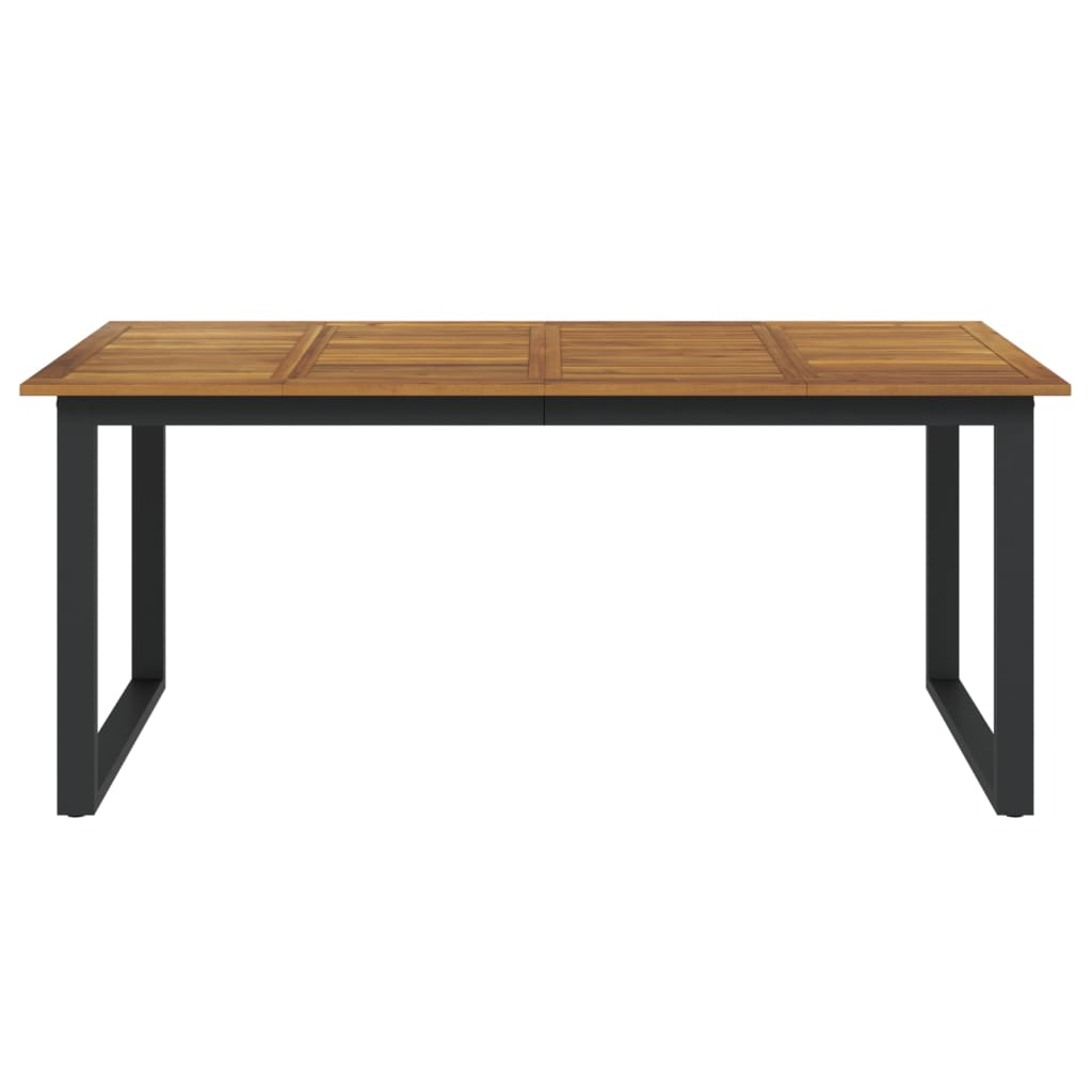 Table de jardin pieds en U 140x80x75 cm bois d'acacia massif