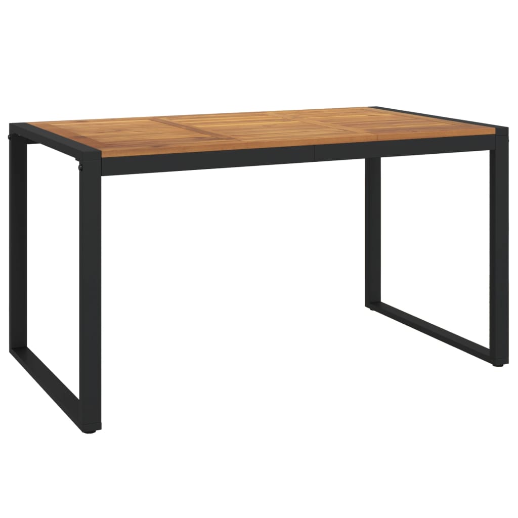 Table de jardin pieds en U 180x90x75 cm bois d'acacia massif