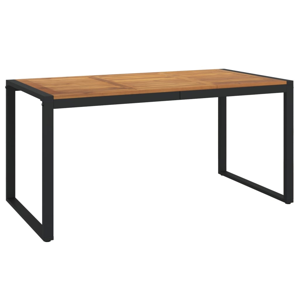 Table de jardin pieds en U 180x90x75 cm bois d'acacia massif