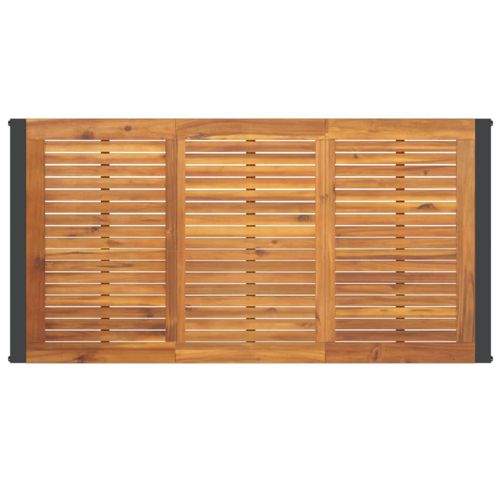 Tuintafel met U-vormige poten 180x90x75 cm massief acaciahout