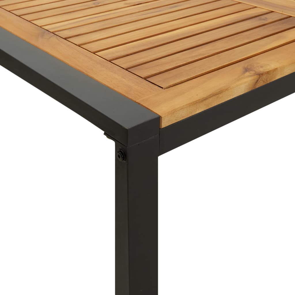 Table de jardin pieds en U 180x90x75 cm bois d'acacia massif