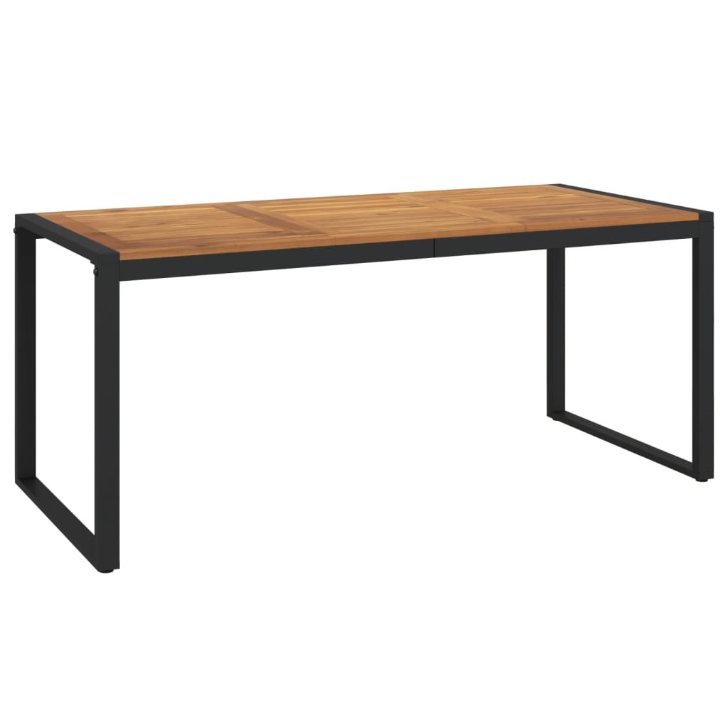 Table de jardin pieds en U 180x90x75 cm bois d'acacia massif