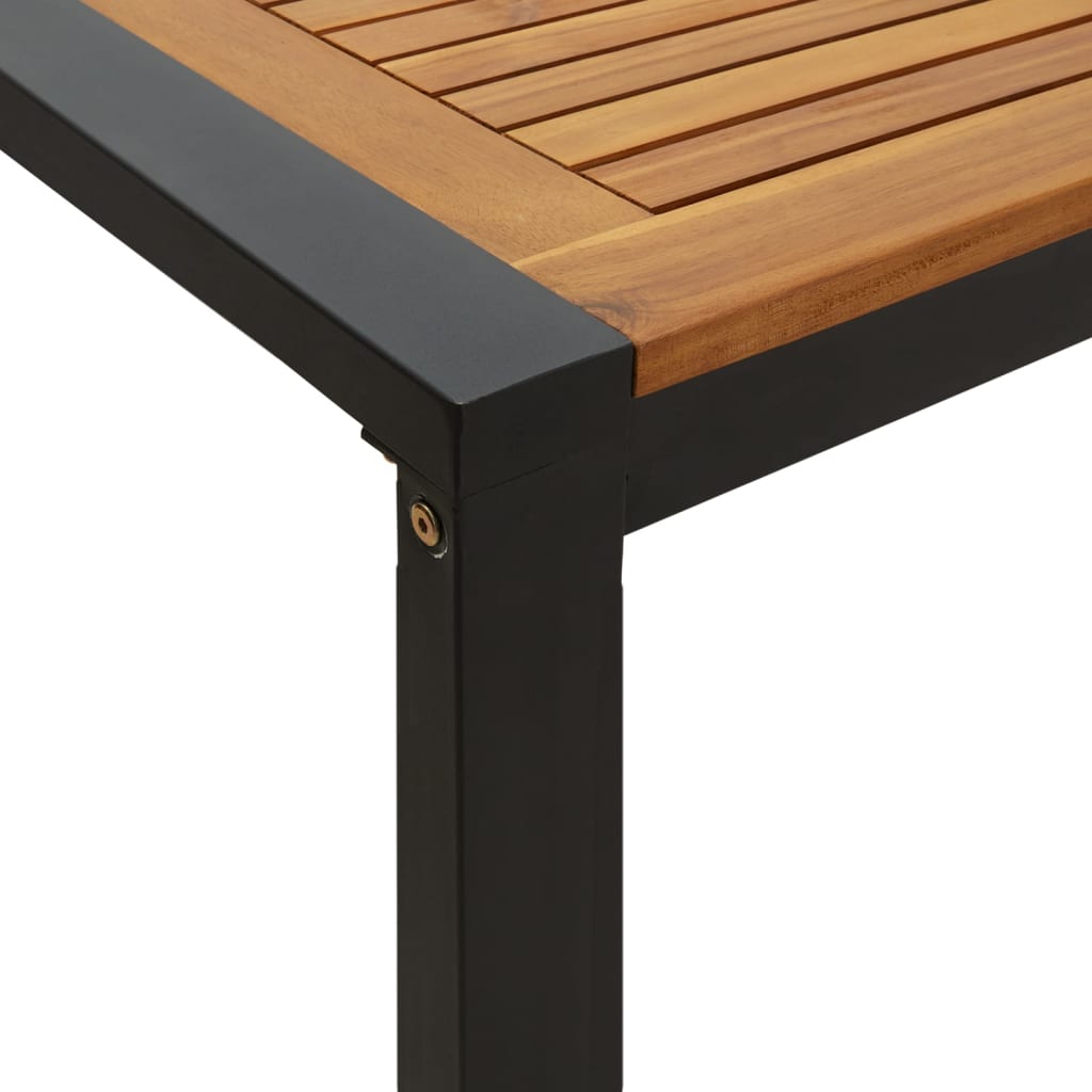 Table de jardin pieds en U 180x90x75 cm bois d'acacia massif