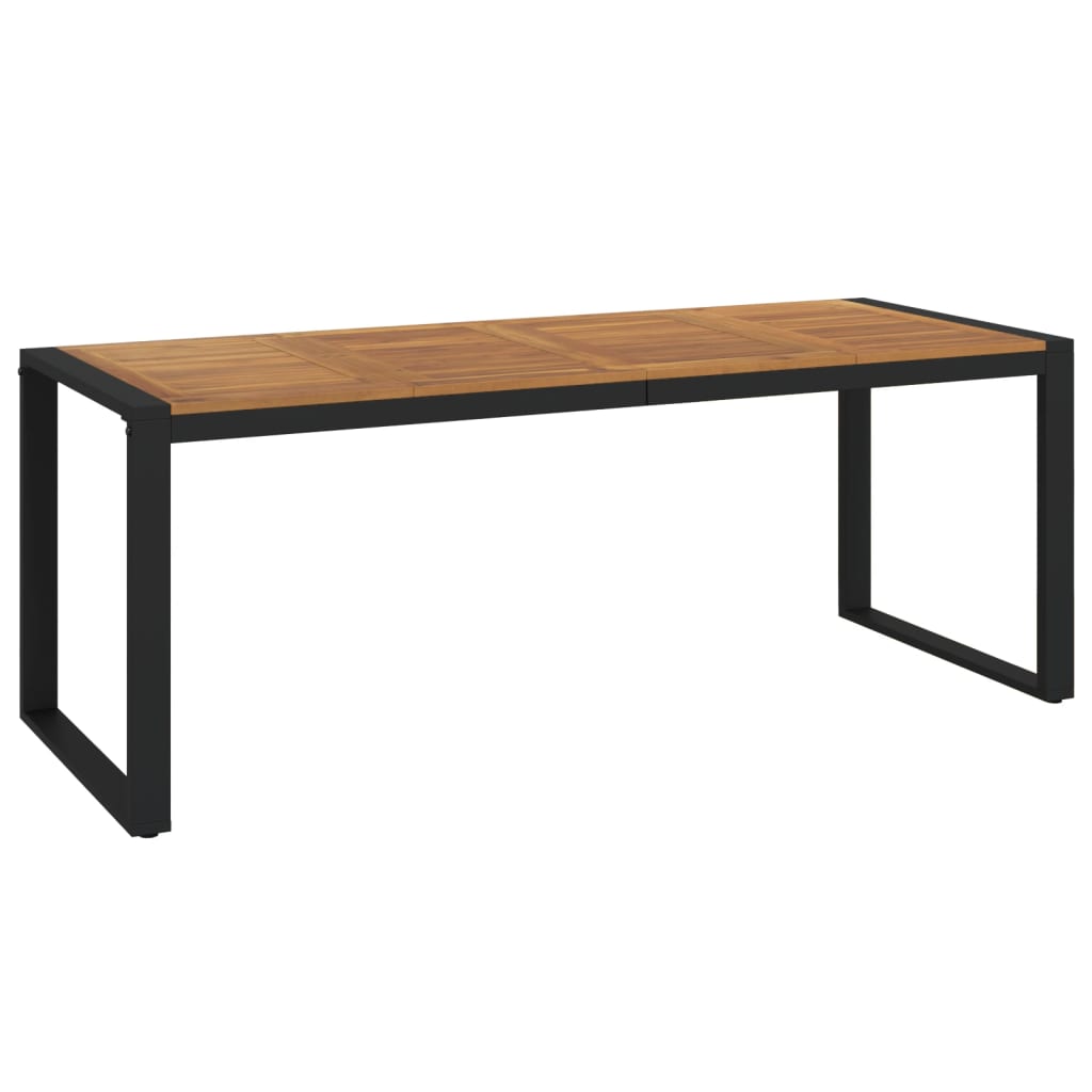 Table de jardin pieds en U 180x90x75 cm bois d'acacia massif