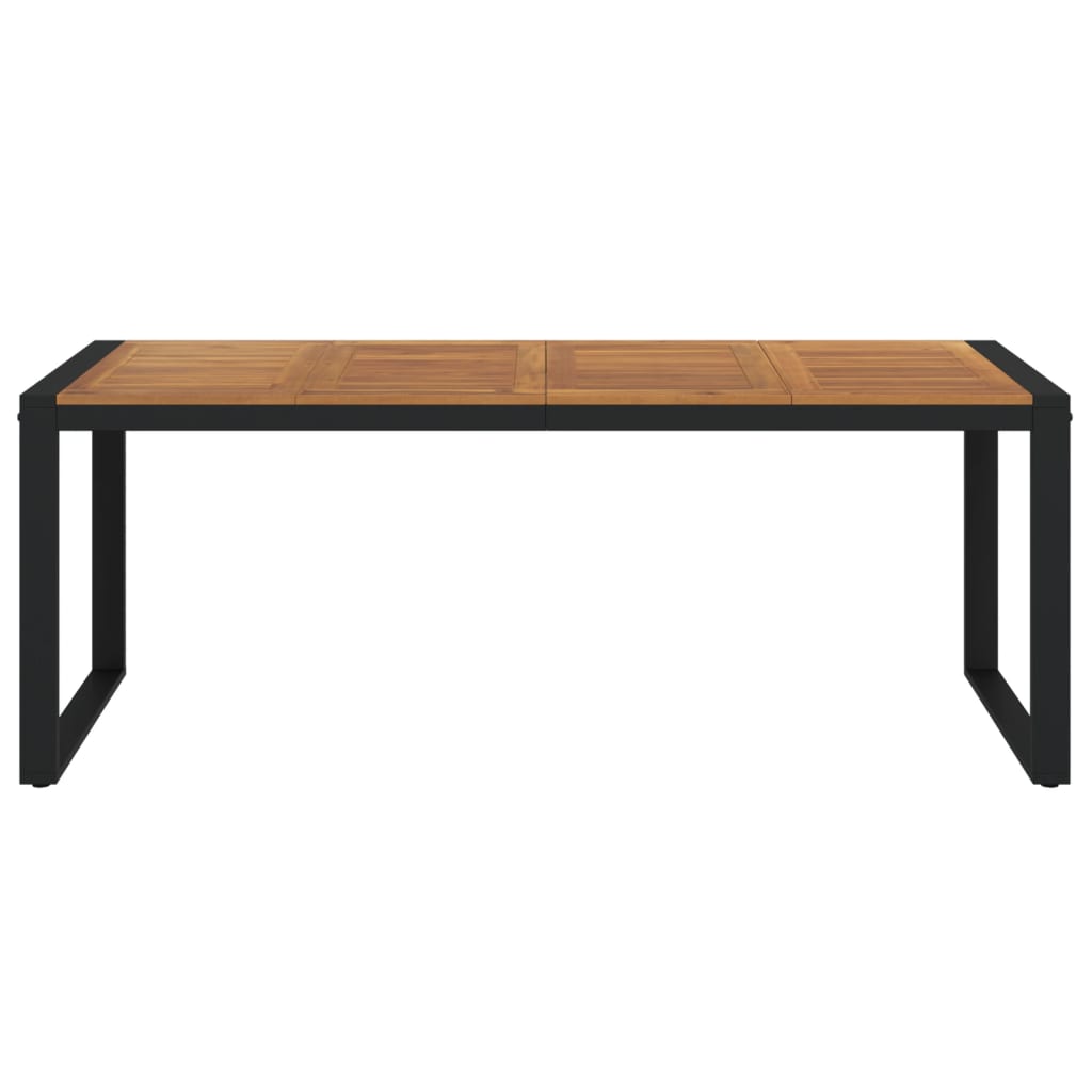 Tuintafel met U-vormige poten 180x90x75 cm massief acaciahout