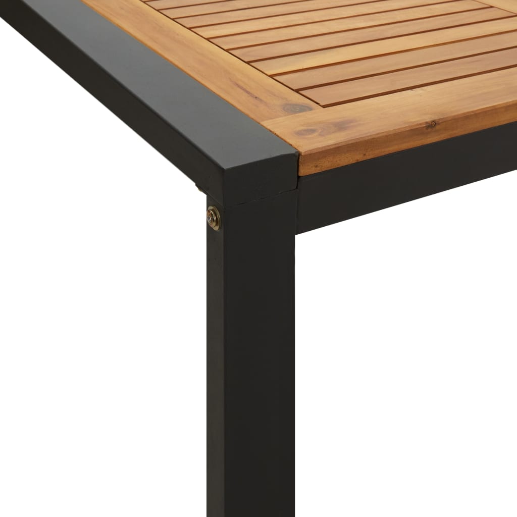 Table de jardin pieds en U 180x90x75 cm bois d'acacia massif