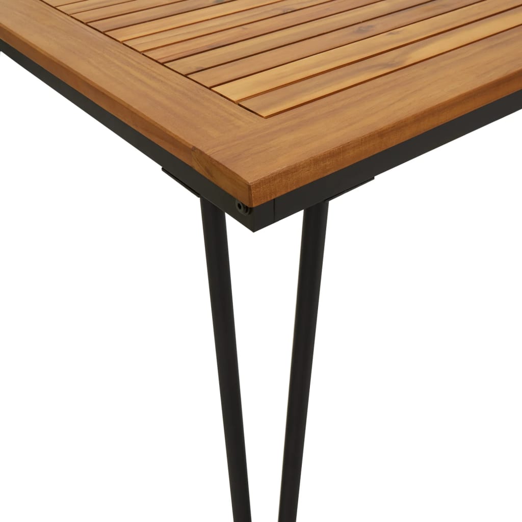 Tuintafel met haarspeldpoten 140x80x75 cm massief acaciahout