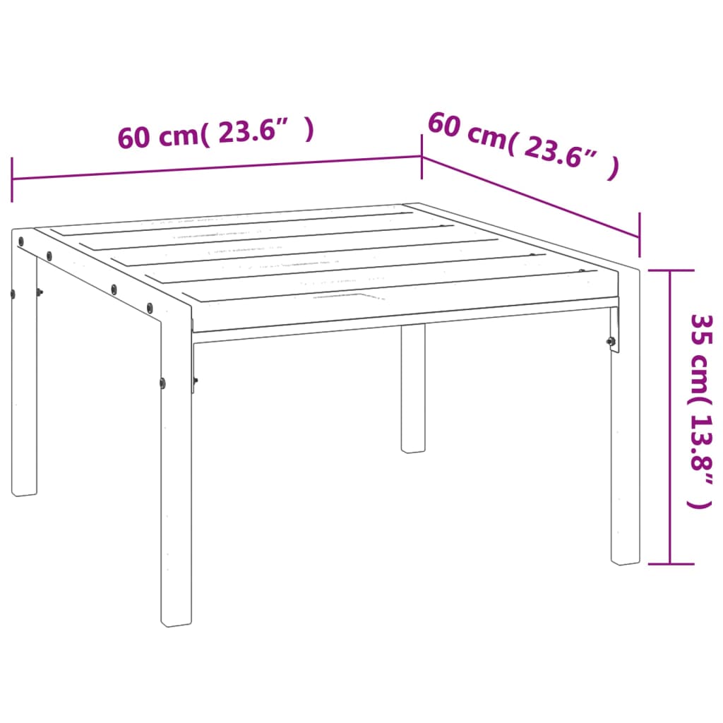 Repose-pieds de jardin avec coussins couleur sable 2 pcs 60x60x35 cm acier