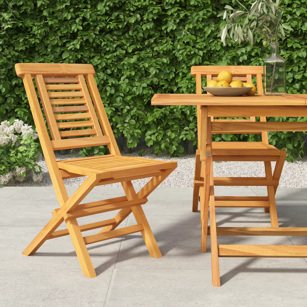 Chaises de jardin pliantes 6 pcs 47x63x90 cm teck massif