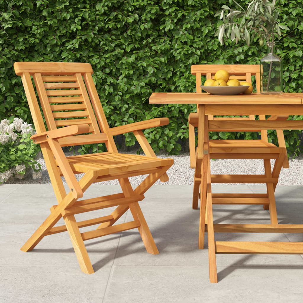 Chaises de jardin pliantes 6 pcs 47x63x90 cm teck massif