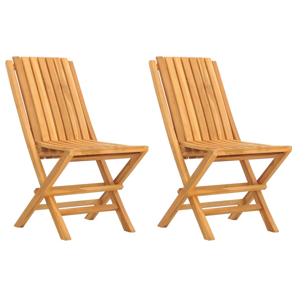 Chaises de jardin 8 pcs pliables 61x67x90 cm teck massif