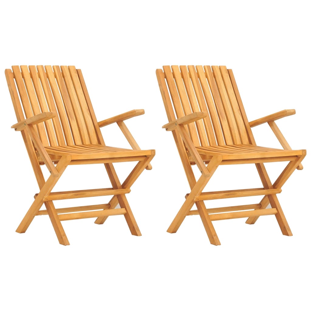 Chaises de jardin 8 pcs pliables 61x67x90 cm teck massif