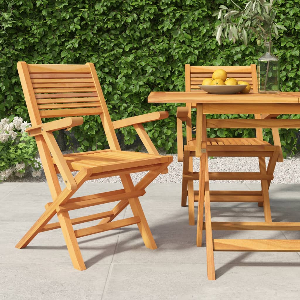 Chaises de jardin pliantes 8 pcs 55x62x90 cm teck massif