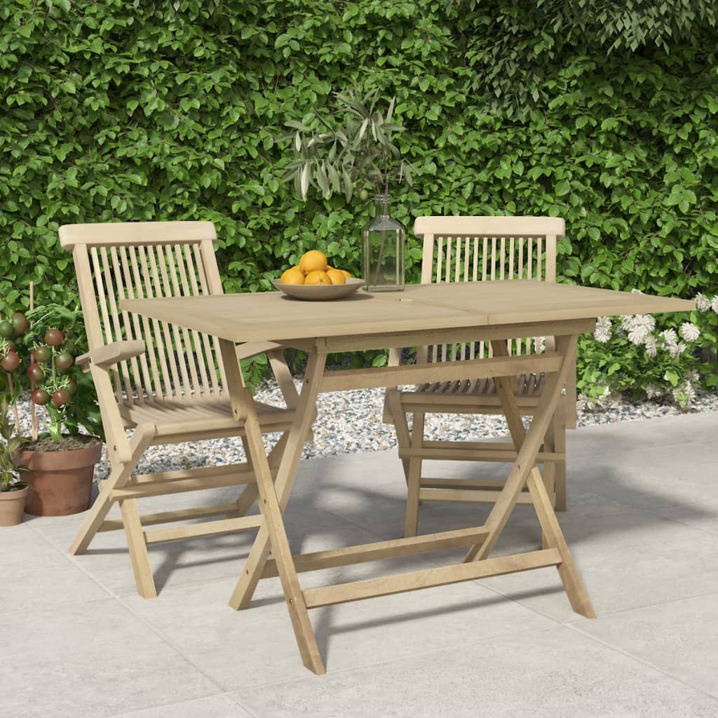 Table de jardin pliante 120x70x75 cm teck massif