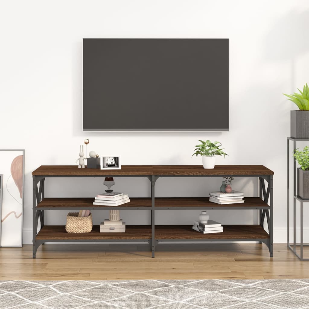 Tv-meubel 140x40x50 cm bewerkt hout eikenkleurig