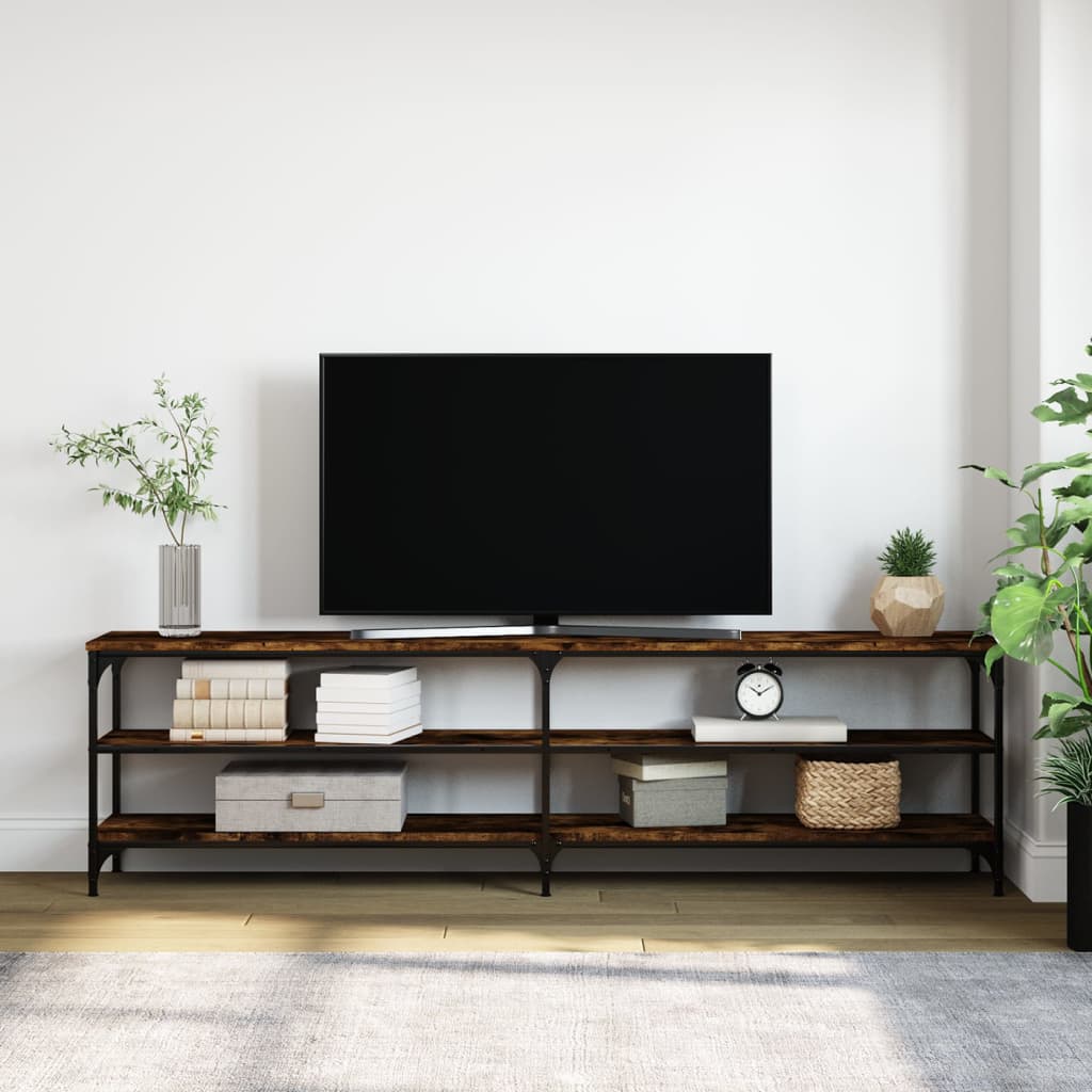 Tv-meubel 180x30x50 cm bewerkt hout metaal