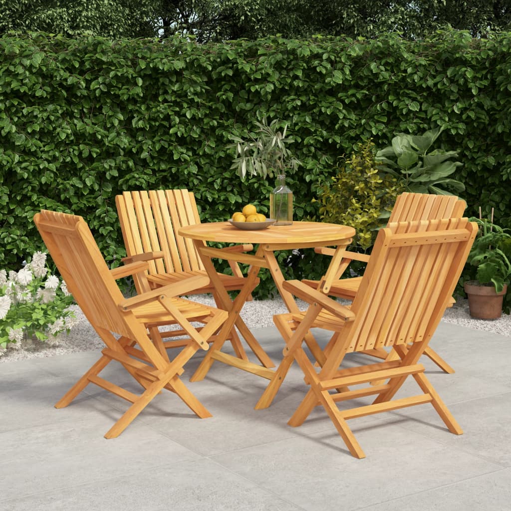 Ensemble de jardin 5 pièces en bois de teck massif