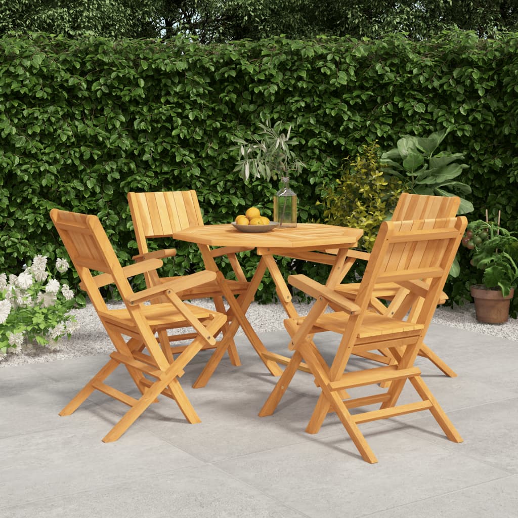 Ensemble de jardin 5 pièces en bois de teck massif