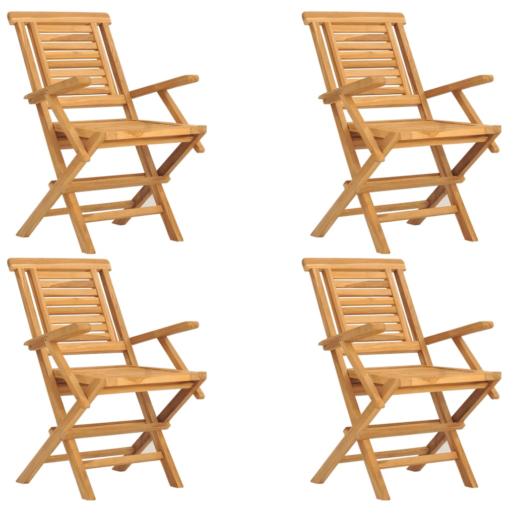 Chaises de jardin pliantes 6 pcs 47x63x90 cm teck massif