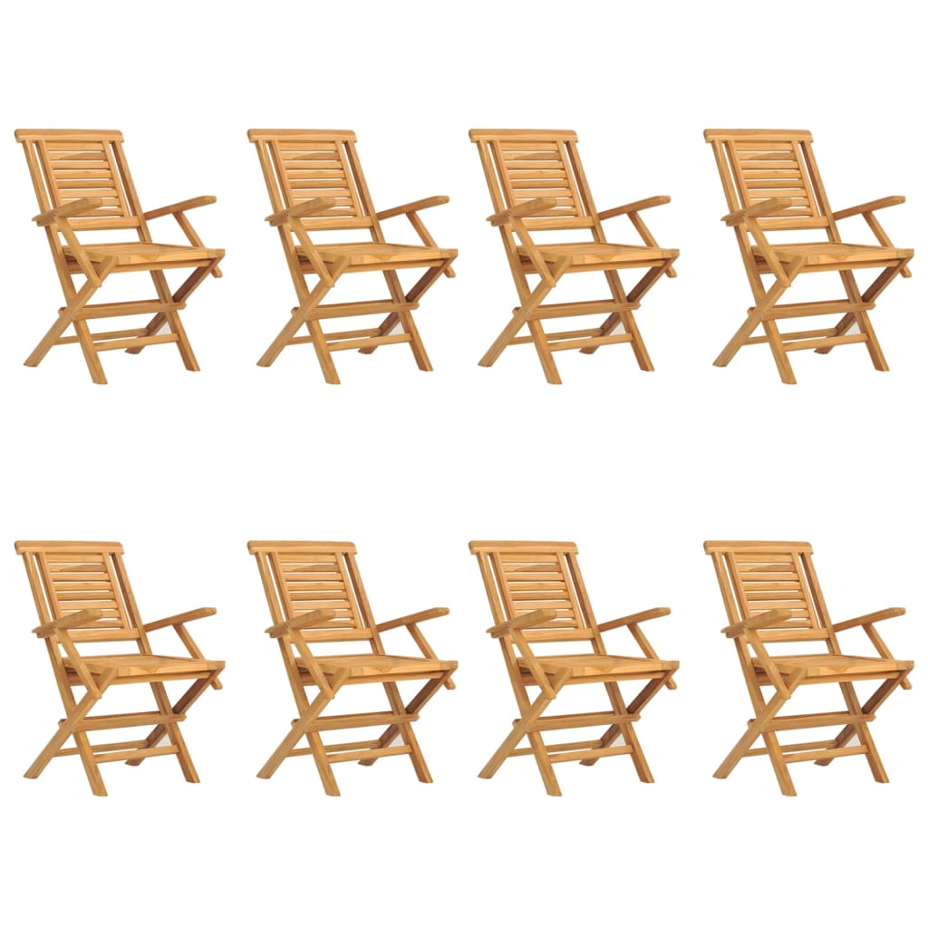 Chaises de jardin pliantes 6 pcs 47x63x90 cm teck massif