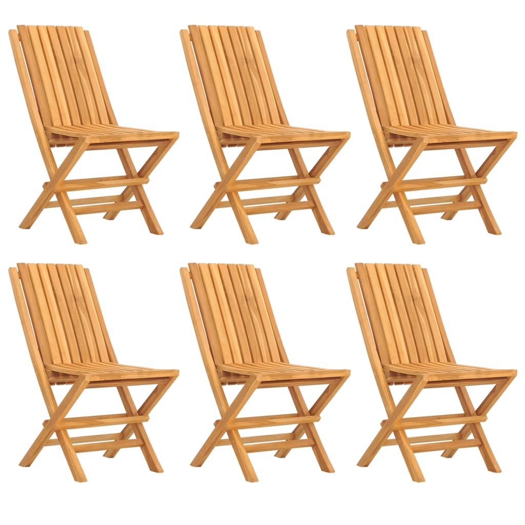 Chaises de jardin 8 pcs pliables 61x67x90 cm teck massif