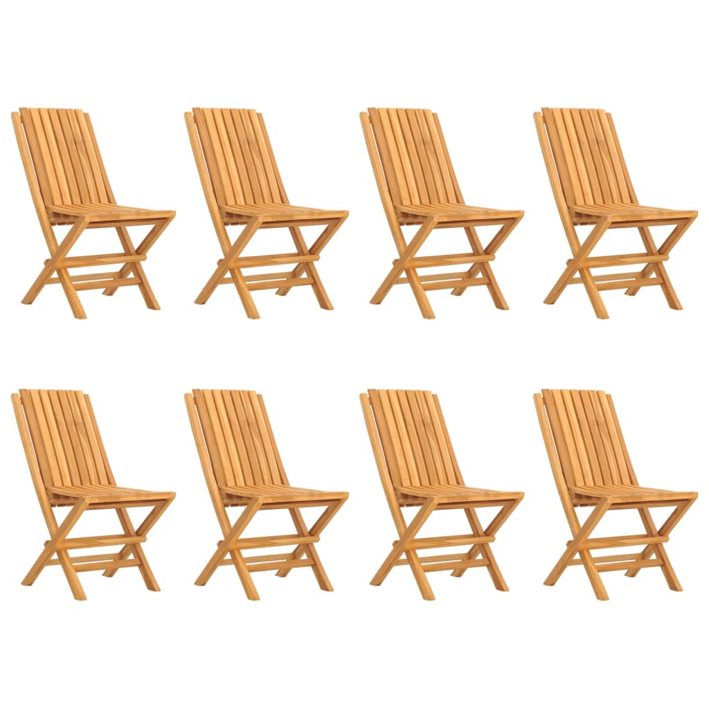 Chaises de jardin 8 pcs pliables 61x67x90 cm teck massif