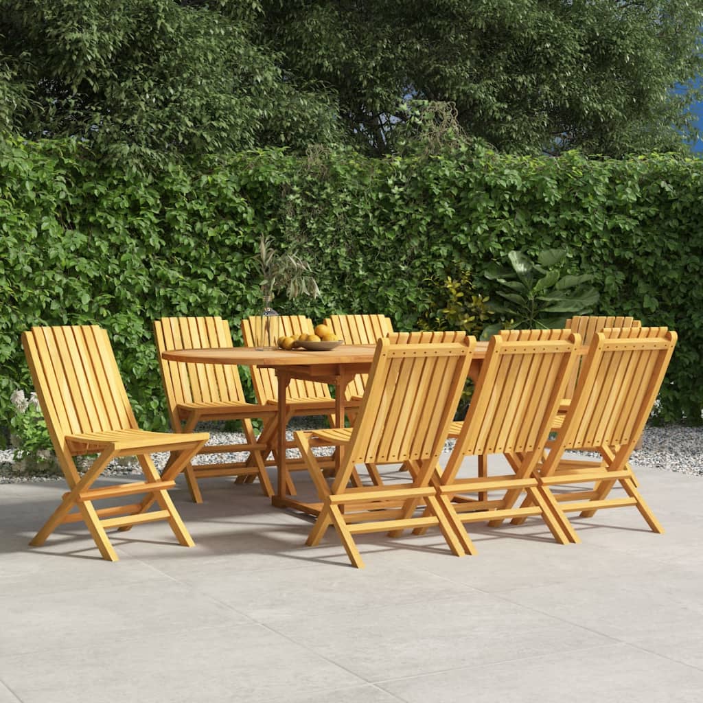 Chaises de jardin 8 pcs pliables 61x67x90 cm teck massif