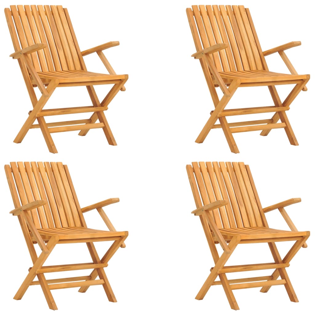 Chaises de jardin 8 pcs pliables 61x67x90 cm teck massif