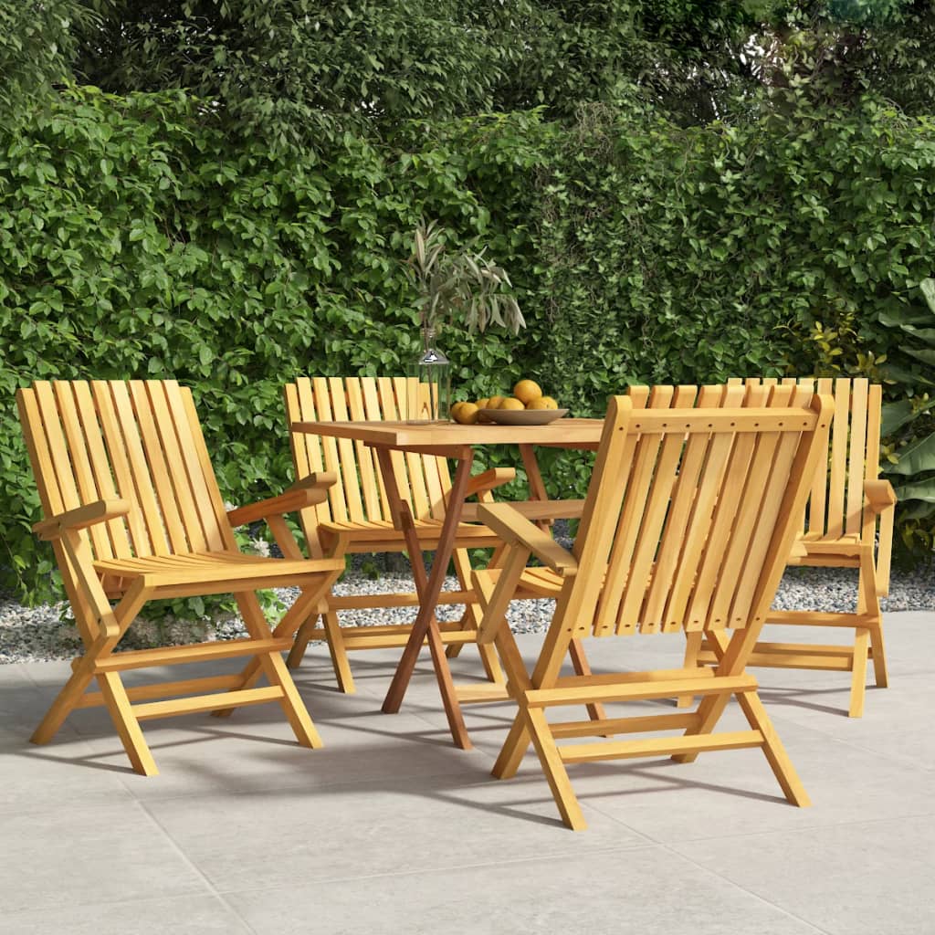 Chaises de jardin 8 pcs pliables 61x67x90 cm teck massif