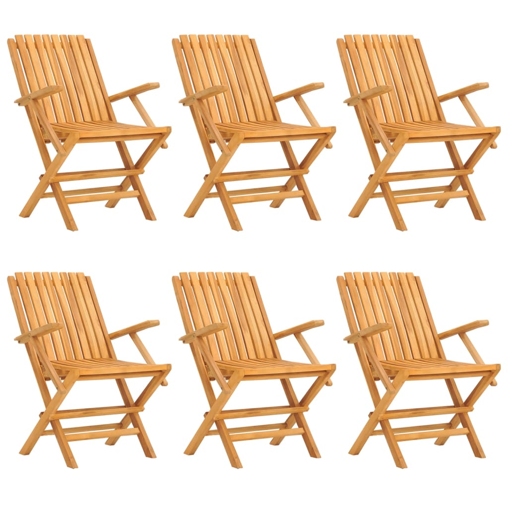 Chaises de jardin 8 pcs pliables 61x67x90 cm teck massif