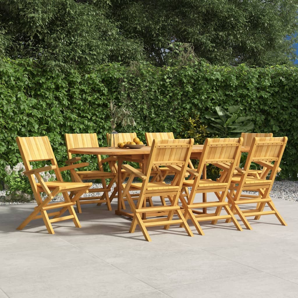 Chaises de jardin 8 pcs pliables 47x61x90 cm teck massif