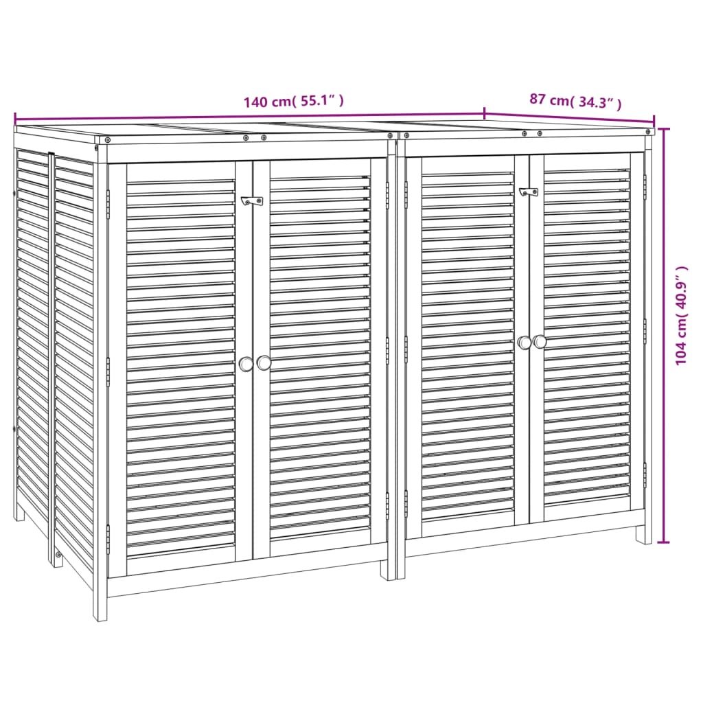 Tuinbox 70x87x104 cm massief acaciahout