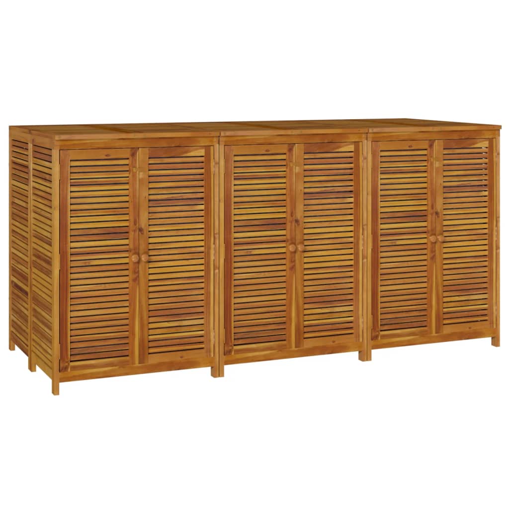 Coffre de jardin 210x87x104 cm en bois d'acacia massif