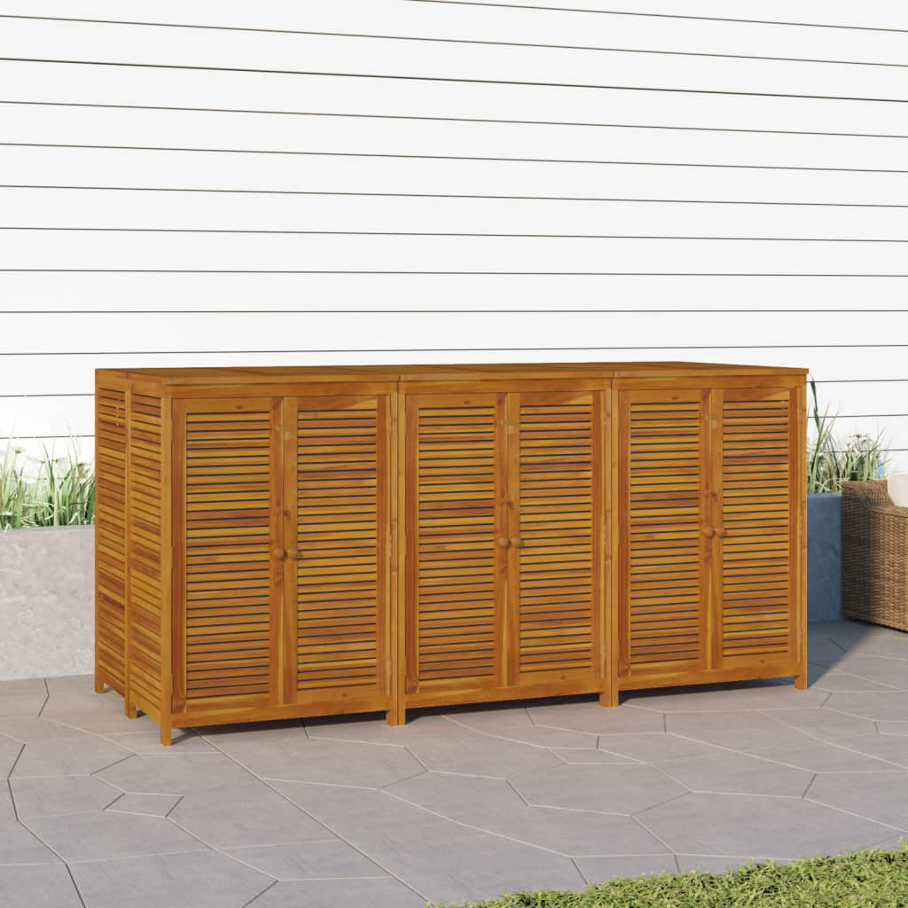 Coffre de jardin 210x87x104 cm en bois d'acacia massif