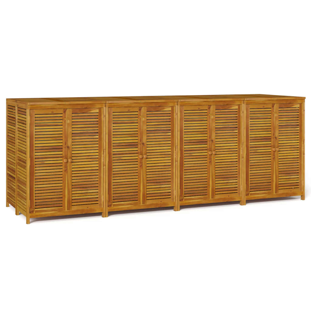 Coffre de jardin 210x87x104 cm en bois d'acacia massif