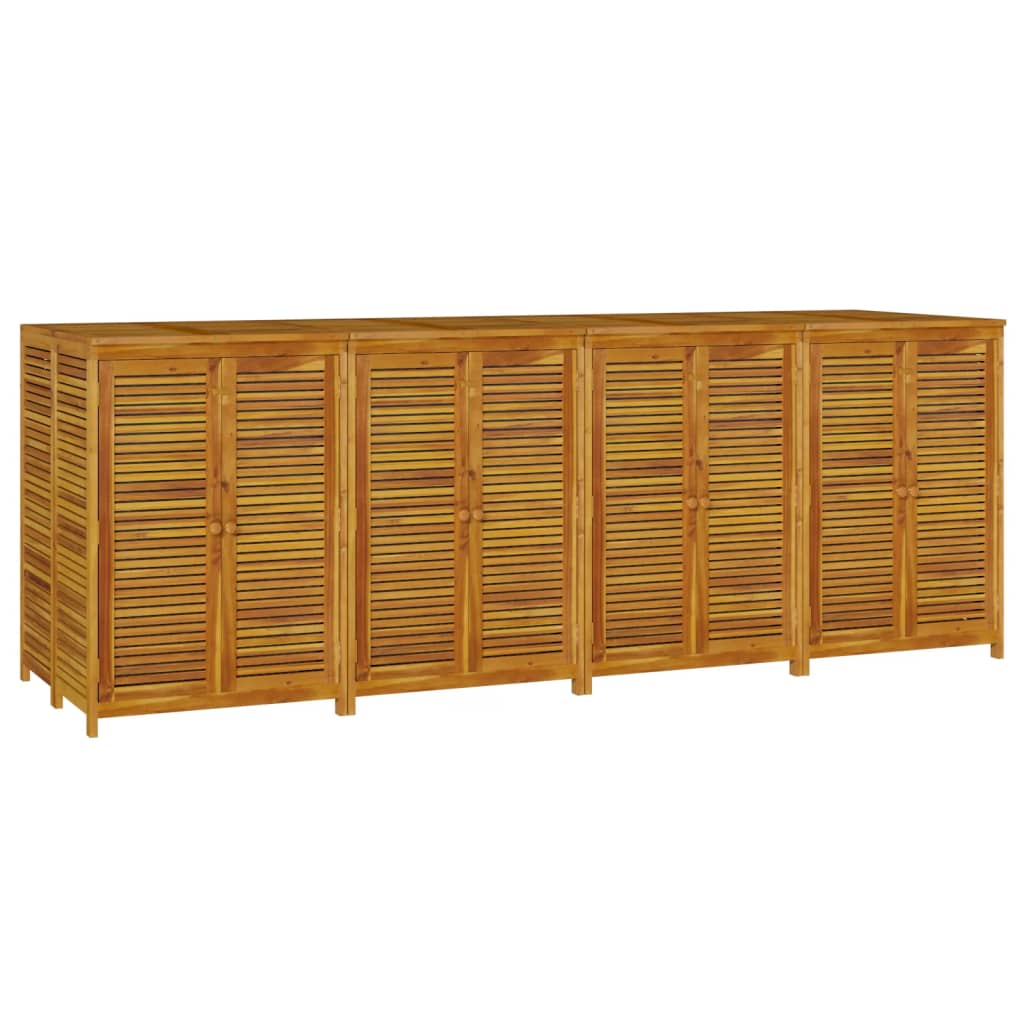 Coffre de jardin 210x87x104 cm en bois d'acacia massif