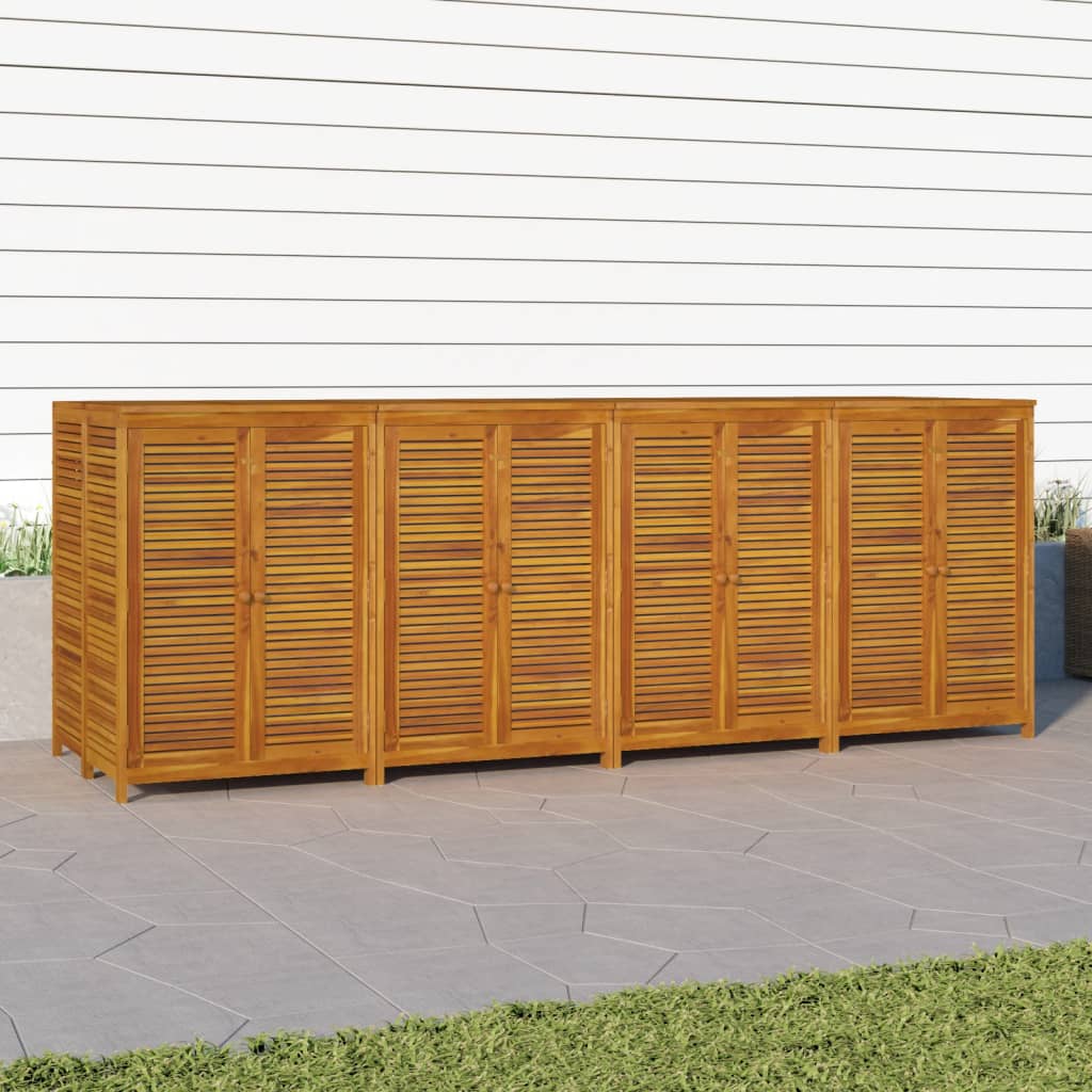 Coffre de jardin 210x87x104 cm en bois d'acacia massif