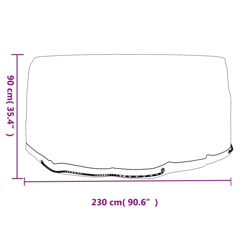 Housses pour salon de jardin avec 6 œillets 2 pcs rondes Ø125x75 cm