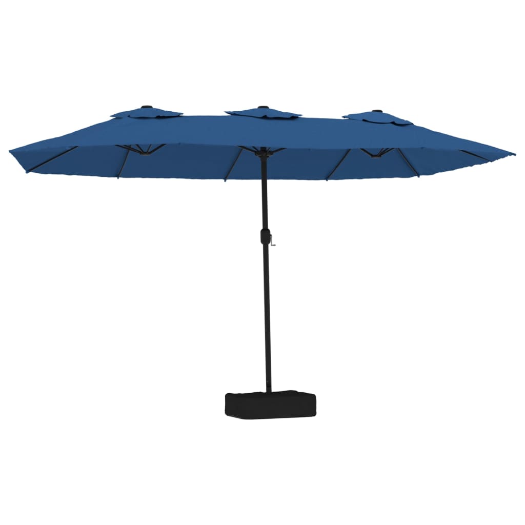 Parasol dubbel met LED 449x245 cm terracottakleurig