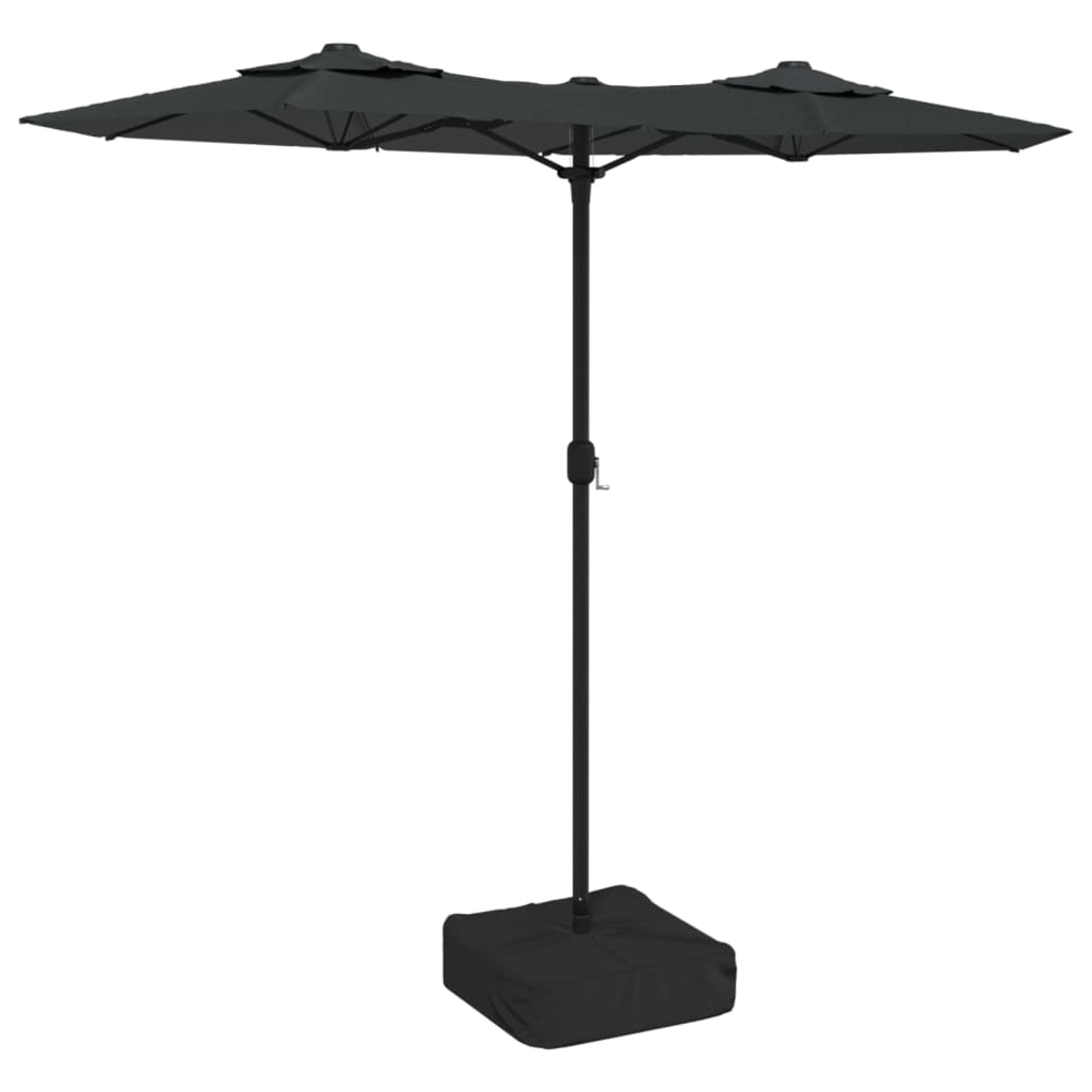 Parasol dubbel met LED's 316x240 cm