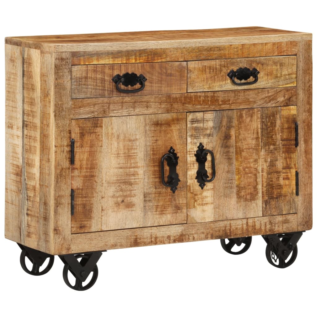 Buffet 80x30x65 cm en bois de manguier massif brut