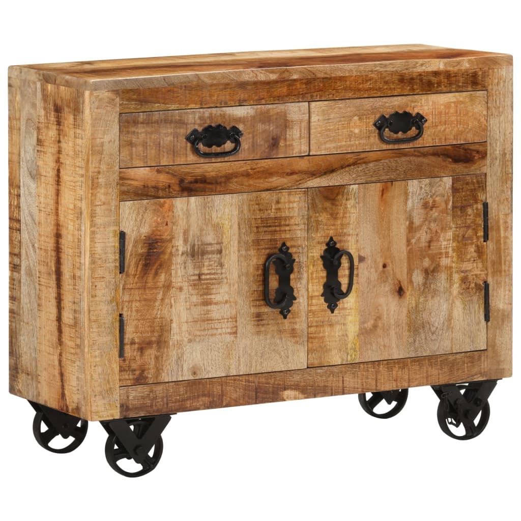 Buffet 80x30x65 cm en bois de manguier massif brut