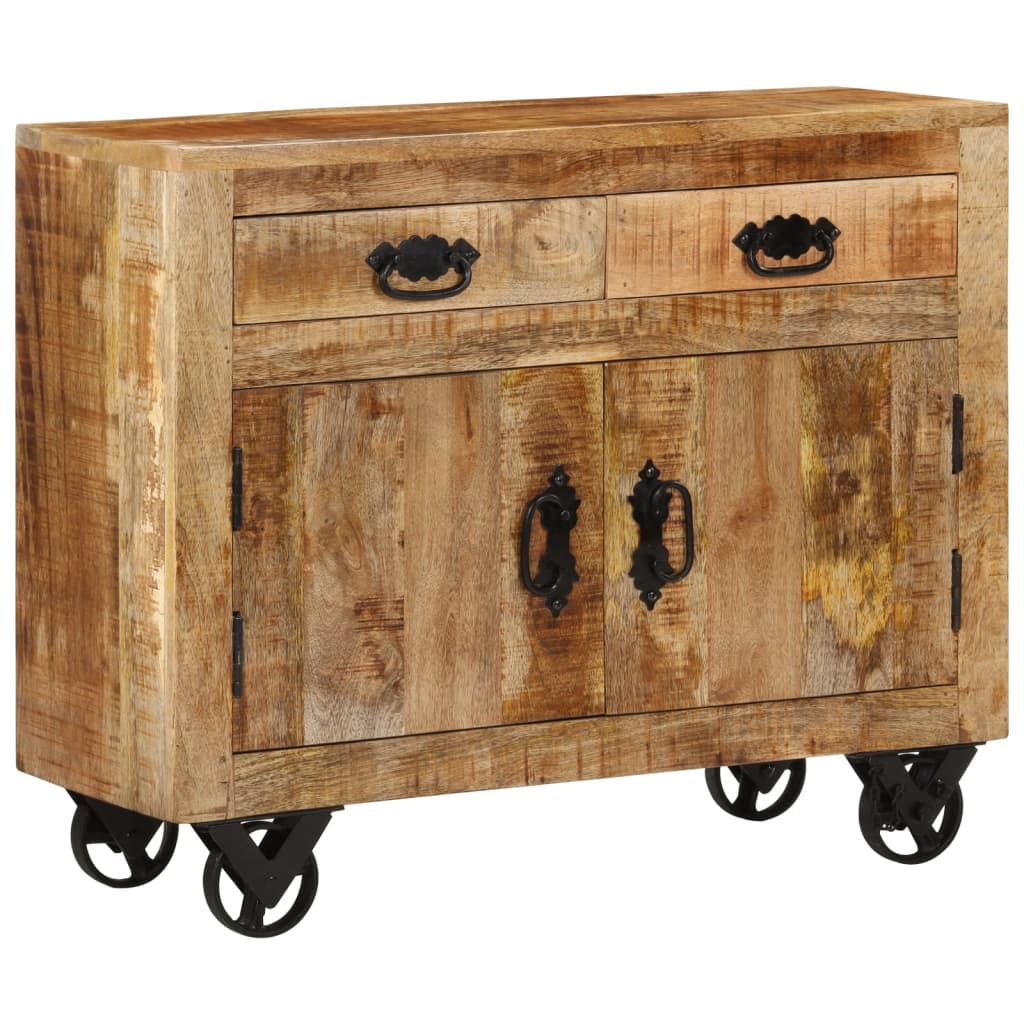 Buffet 80x30x65 cm en bois de manguier massif brut